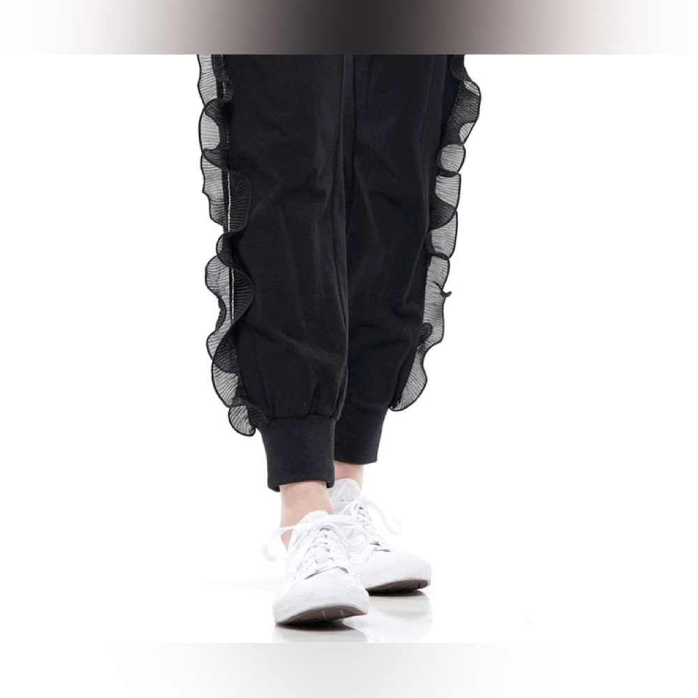 Rhinestone and Ruffle  Jogger